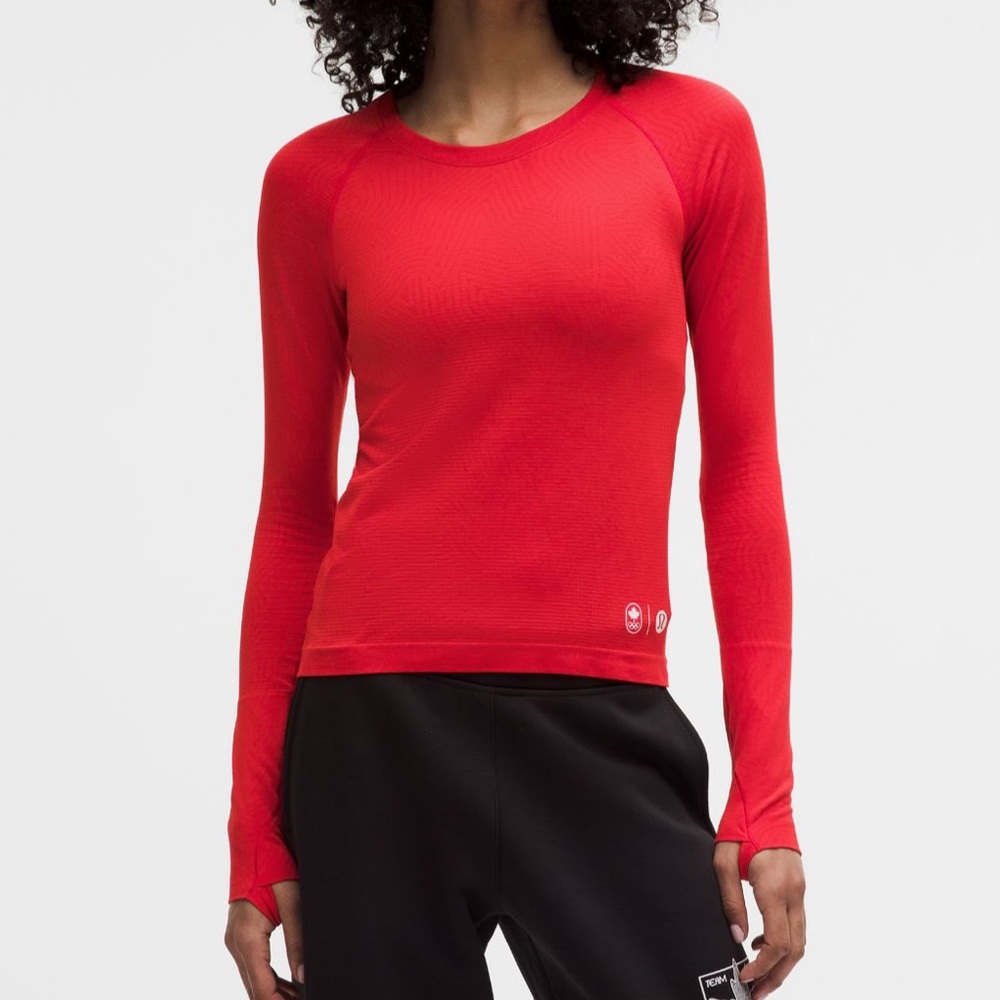 Lululemon Team Canada Swiftly Tech Long Sleeve Shirt 2.0 Waist Length new w tag